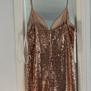 Rose gold prom dress